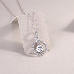 925 sterling silver moissanite necklace